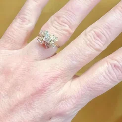 Bague En Or 18 Carat Sertie Diamants