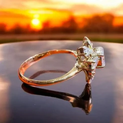 Bague En Or 18 Carat Sertie Diamants