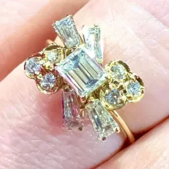 Bague En Or 18 Carat Sertie Diamants