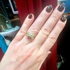 Bague En Or 18 Carat Sertie Diamants