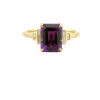 Bague en or 18 carats , améthyste et diamants