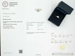 Bague en or 14 carats – Solitaire diamant 0,70 ct