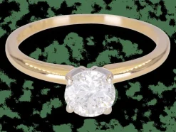 Bague en or 14 carats – Solitaire diamant 0,70 ct