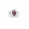 Bague en or 18 carats avec rubis 4 carats et diamants