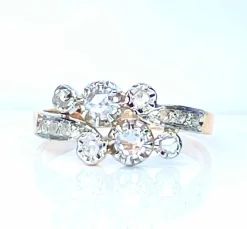Bague en or 18 carats en diamants époque 1900