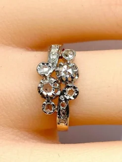 Bague en or 18 carats en diamants époque 1900