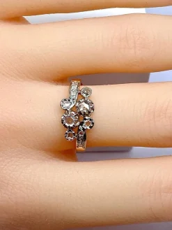 Bague en or 18 carats en diamants époque 1900