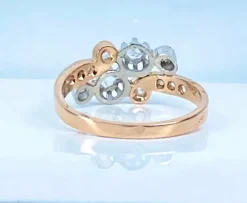 Bague en or 18 carats en diamants époque 1900