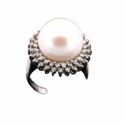 BAGUE EN OR 18 KT - PERLE 15 mm