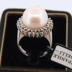 BAGUE EN OR 18 KT - PERLE 15 mm