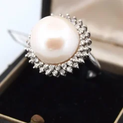 BAGUE EN OR 18 KT - PERLE 15 mm