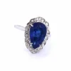 BAGUE EN OR 18 KT - SAPHIR ET DIAMANTS