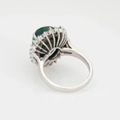 Bague en or avec diamant et opale noire éthiopienne de 8,10 ct