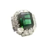 Bague en or avec diamants et tourmaline verte