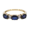 Bague en or avec diamants et saphir