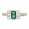 Bague en or avec émeraude et diamants