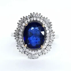 Bague en or avec saphir et diamant