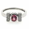 Bague en or avec saphir Padparadscha No Heat Sri Lanka et diamants