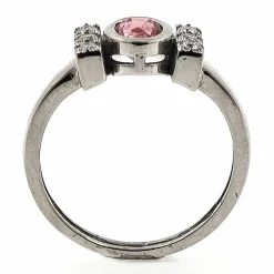 Bague en or avec saphir Padparadscha No Heat Sri Lanka et diamants