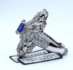 Bague en or avec tanzanite et diamants
