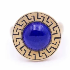 Bague en or AZTECA avec lapis-lazuli