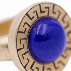 Bague en or AZTECA avec lapis-lazuli