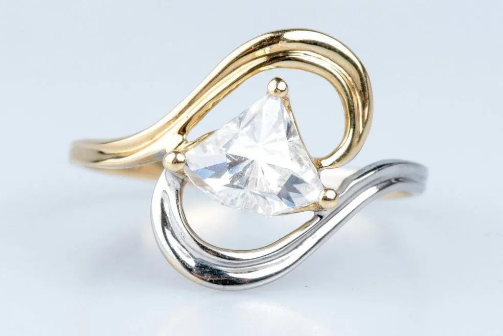 Bague en or bicolore