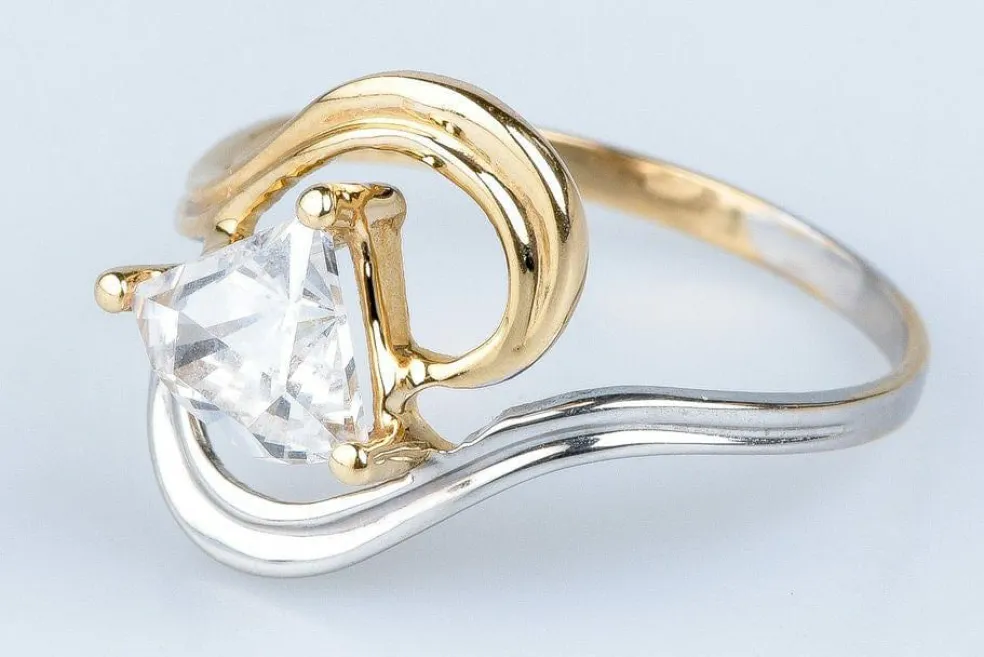 Bague en or bicolore