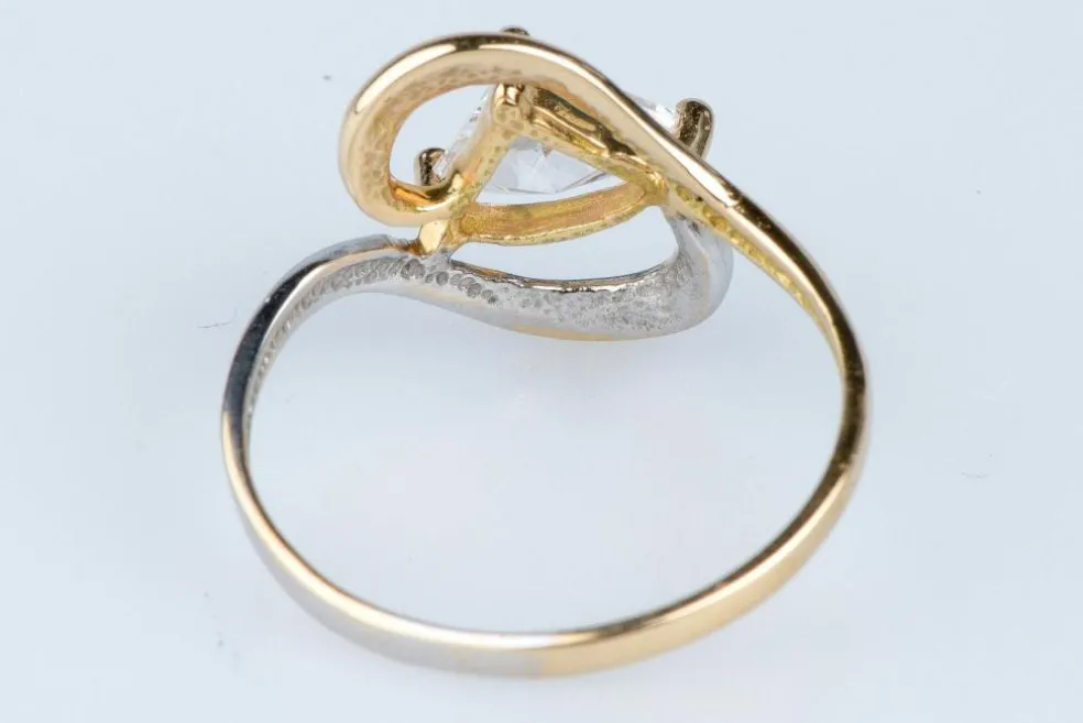Bague en or bicolore