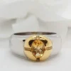 Bague en Or Bicolore & Citrine