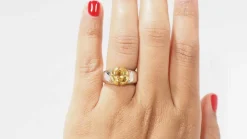 Bague en Or Bicolore & Citrine