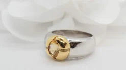 Bague en Or Bicolore & Citrine