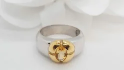 Bague en Or Bicolore & Citrine