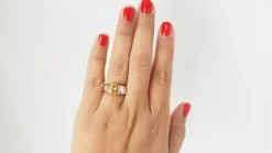 Bague en Or Bicolore & Citrine
