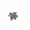 Bague en or blanc 18 carats avec fleur solitaire en diamant