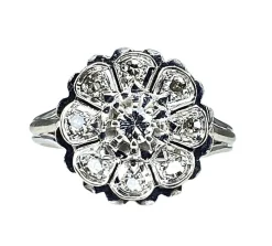 Bague en or blanc 18 carats et diamants