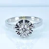 Bague en or blanc 18 carats, diamant taille brillant