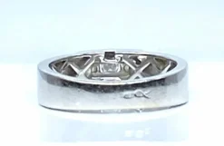 Bague en or blanc 18 carats, trilogie 3 diamants