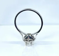 Bague en or blanc 18 carats, diamant taille brillant
