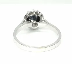 Bague en or blanc 18 carats, diamant taille brillant