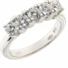 Bague en or blanc, 5 diamants
