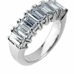 Bague en or blanc 7 diamants, diamants naturels