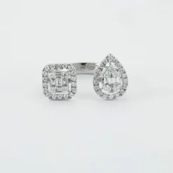 Bague en or blanc & diamants