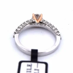 BAGUE EN OR BLANC 18 KT