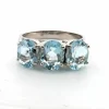 Bague en or blanc, aigue-marine et diamants