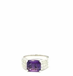 Bague en or blanc Améthyste 2, 12 Carats et Diamants 8, 51 Carats