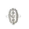 Bague en or blanc avec diamants