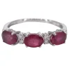 Bague en or blanc avec diamants et rubis