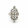 Bague en or blanc avec diamants