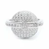Bague en or blanc avec diamants